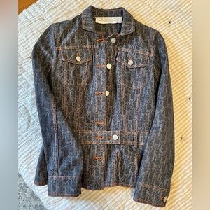 Christian Dior Denim peplum jacket